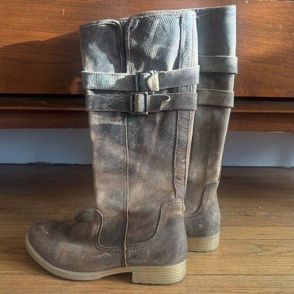 Bed Stu Distressed Riding Boots - Picture 1 of 7
